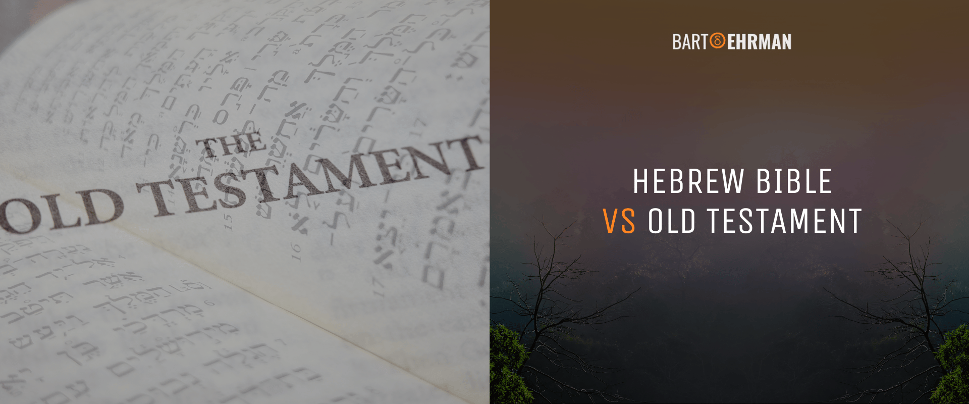 Hebrew Bible vs Old Testament Hebrew Bible vs Old Testament